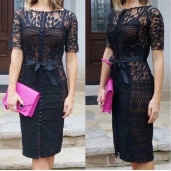 Anthro Byron Lars Beguile Carissima Lace Midi Sheath Dress - Picture 2 of 10